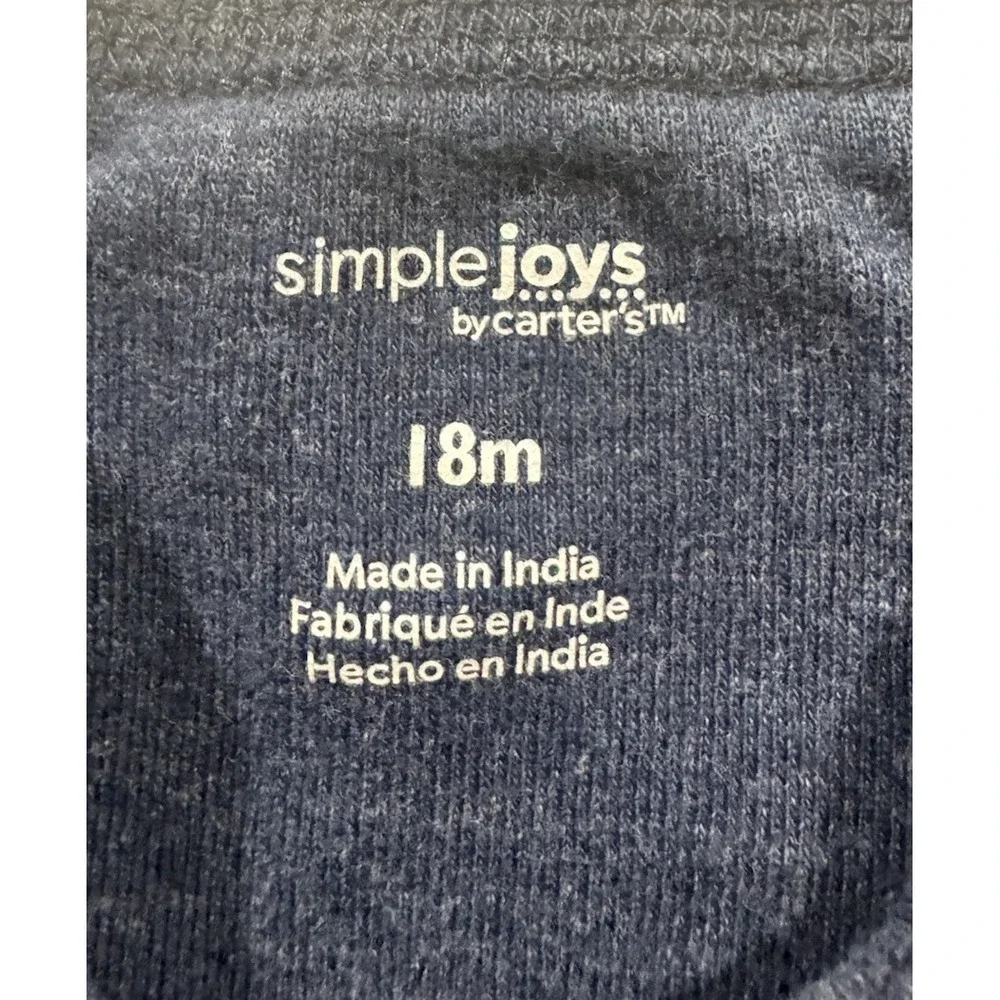 Simple Joys by Carters Baby Boy Bodysuit Navy Blue 18M Cotton 1M497610